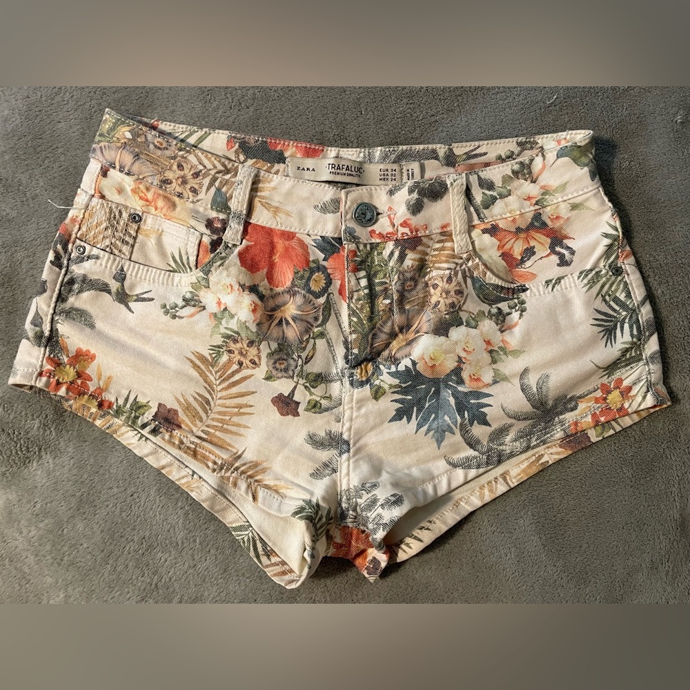 Zara tropical shorts
